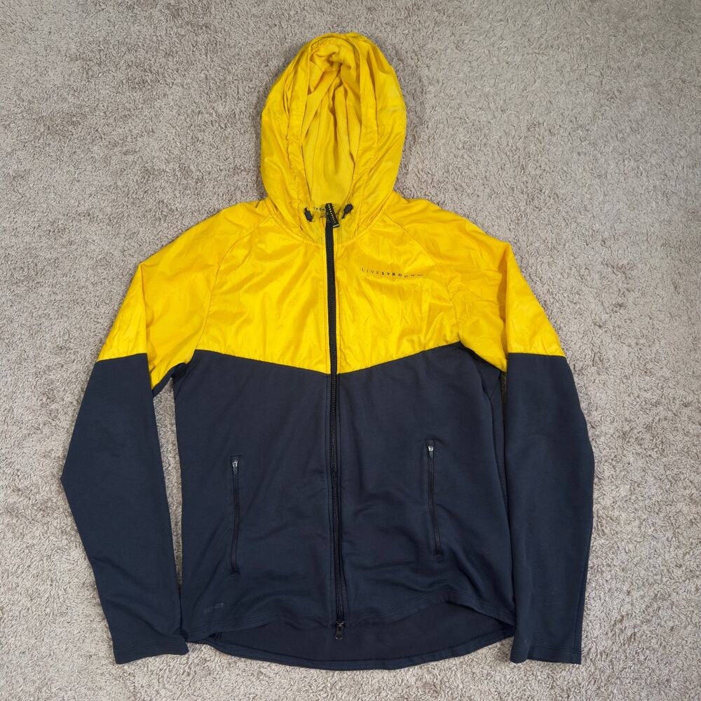 Vintage Nike Livestrong Lance Armstrong Dri-Fit Windbreaker jacket Large Rare
